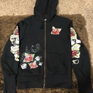 DISNEY MICKEY MOUSE ED HARDY ZIP UP HOODIE